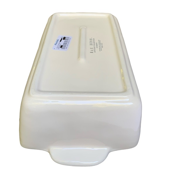 Rae Dunn STUFFED Baking Dish Pan White Black Large Letters Dimples NWT 2017 OG - Picture 12 of 16
